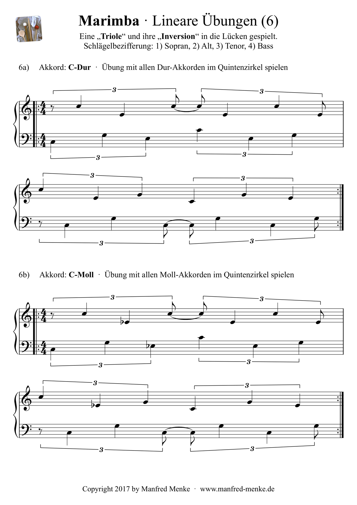 Marimba · Lineare Übungen (Seite 6)