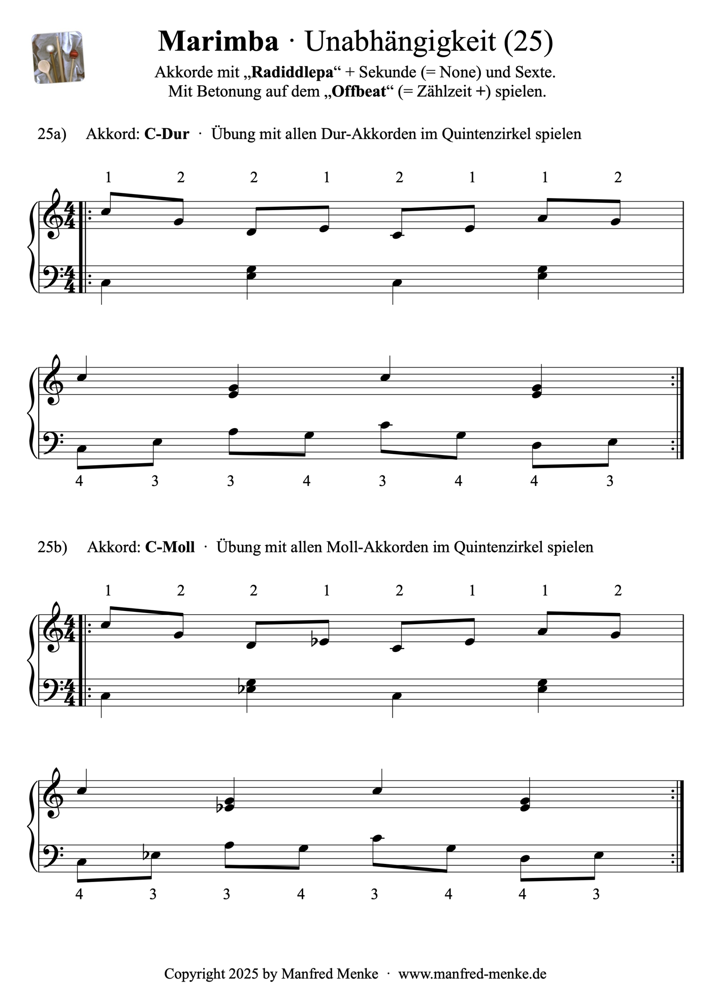 Marimba · Unabhaengigkeit (Seite 25)